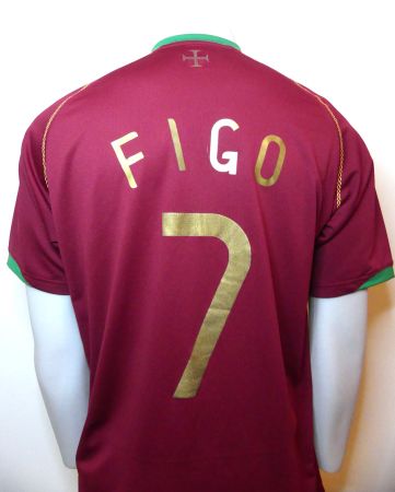 Home, Portugal 2006, signé Figo, maillot vintage football
