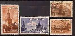 Sowjetunion UdSSR 1947 800 Jahre Moskau Architektur 4 W. ges