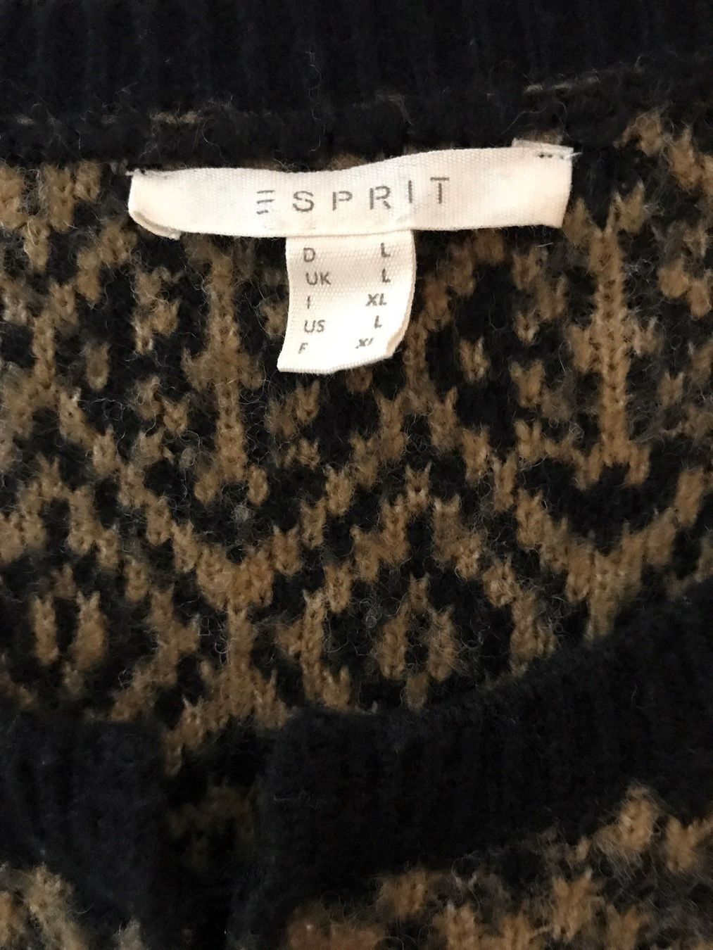 Esprit Giacche: ESPRIT Strickjacke Mantel schwarz beige Grösse L – Usato da Nussbaumen AG venduto da brigitebardot 2