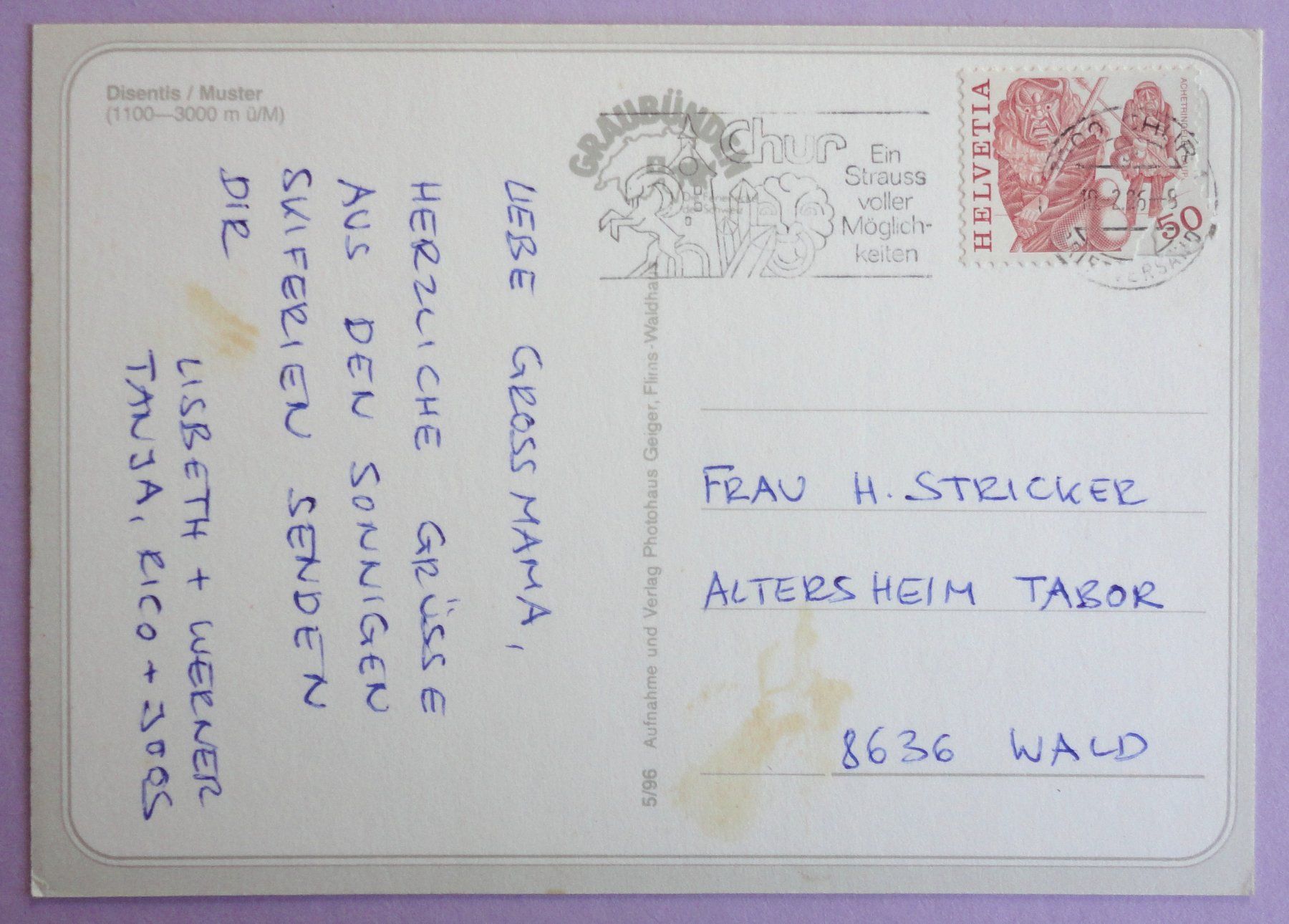 Cartes postales: Disentis / Muster – Défectueux à Fétigny par Billy2miny 1