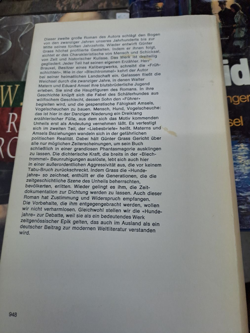 Libri: Grass Hundejahre Buch gebraucht – Usato da Zürich venduto da Schoebi19 2