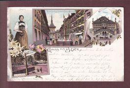 GRUSS AUS BERN - 1897 - Litho Blümlein
