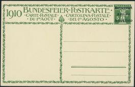 1910 - Pro Patria - Bundesfeierkarten • Entwertet