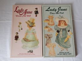 Lady Anne + Lady Jane Dress-Me-Doll Vintage Papierkleider