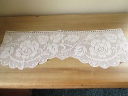 Vorhang gehäkelt Häkelspitze Rose, Handarbeit 106 x 36 cm