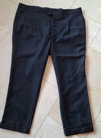 Schwarze Anzughose Bundfaltenhose Herren L guter Zustand