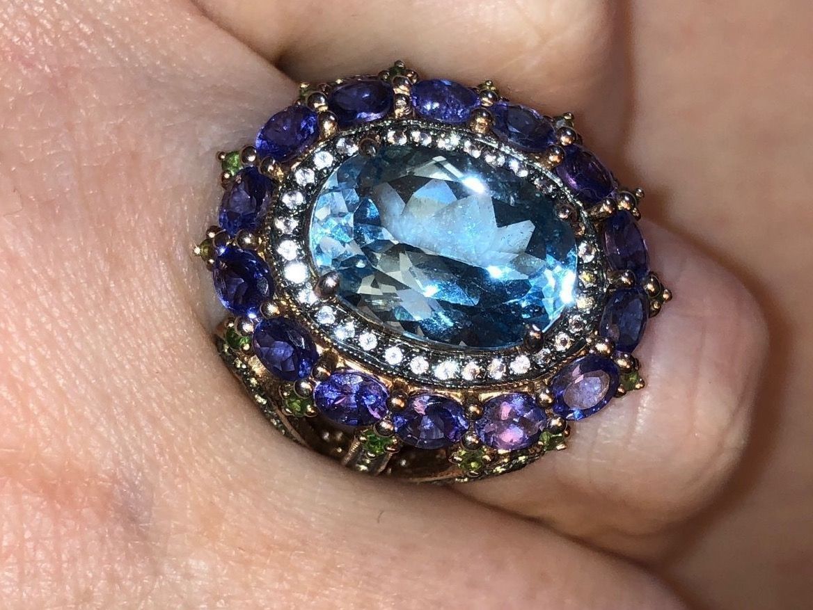 Anelli: silber Ring mit Topas und Ametist – Nuovo (secondo la descrizione) da Rieden SG venduto da Oksanocka555 1