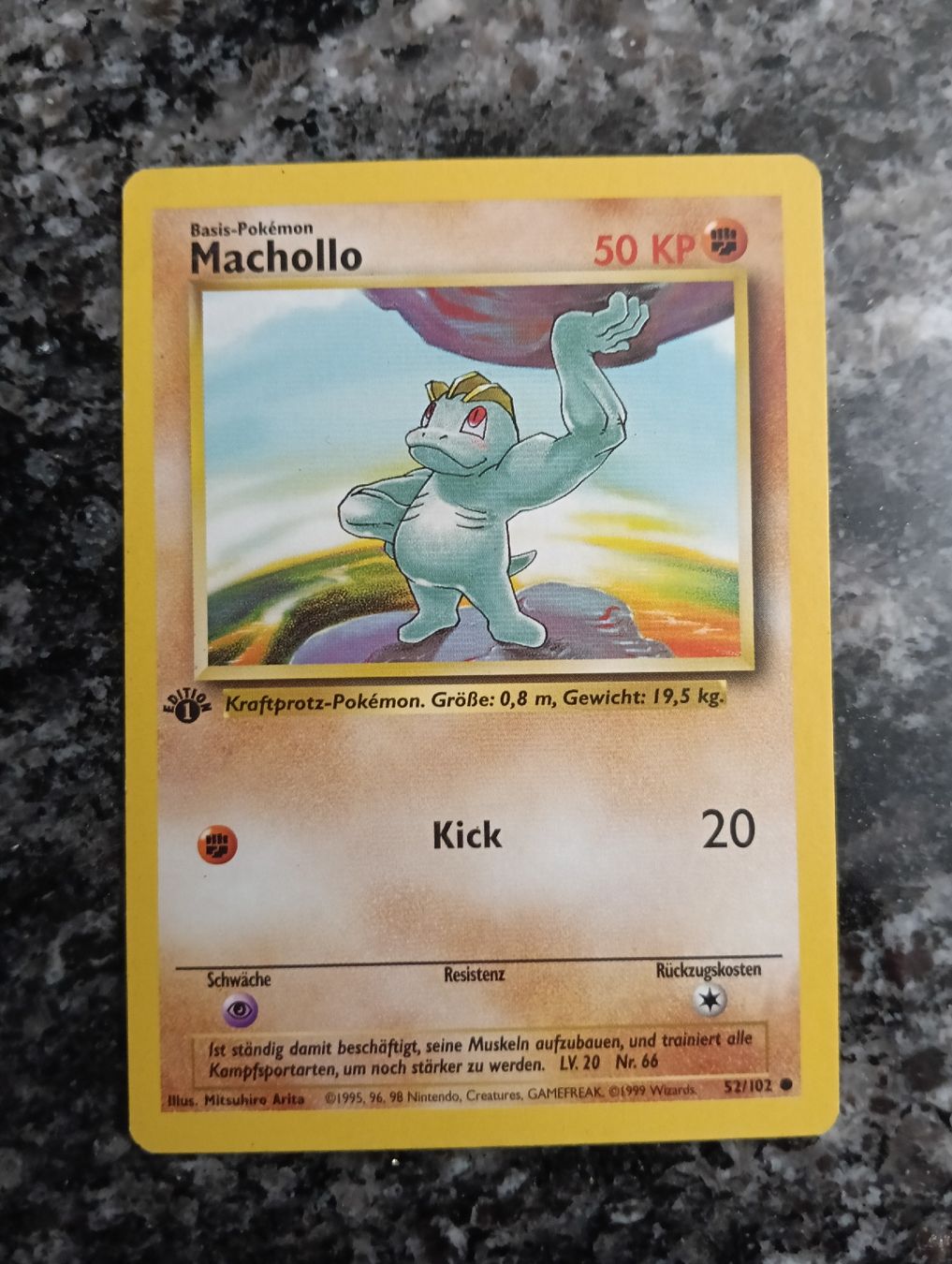 Pokémon Sammelbilder & Trading cards: Pokémon Base Set 1 Edition Machollo – Gebraucht aus LEUZIGEN von mic_sdh5