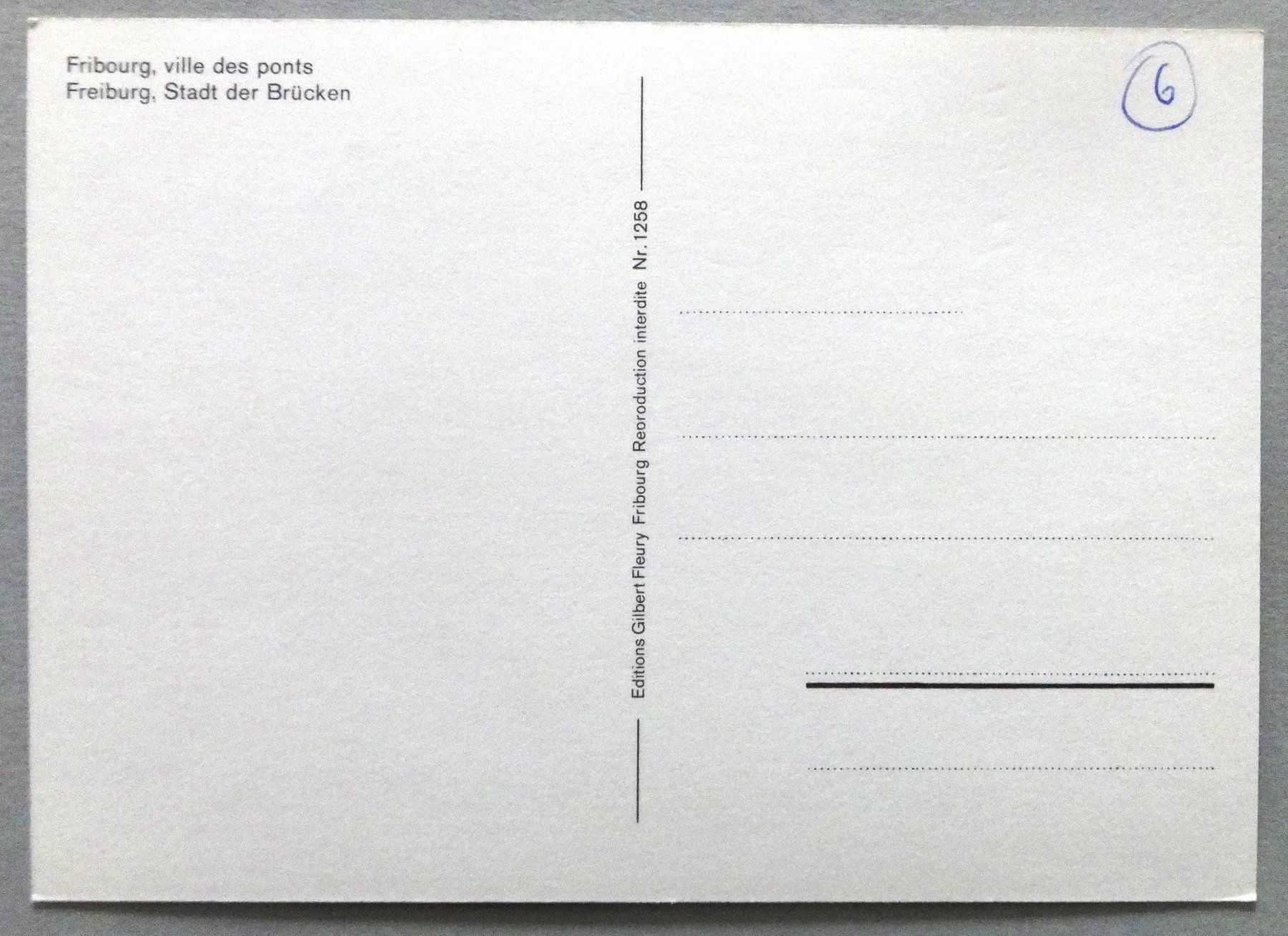 Cartoline postali: Fribourg, ville des Ponts – Usato da Fétigny venduto da Billy2miny 1