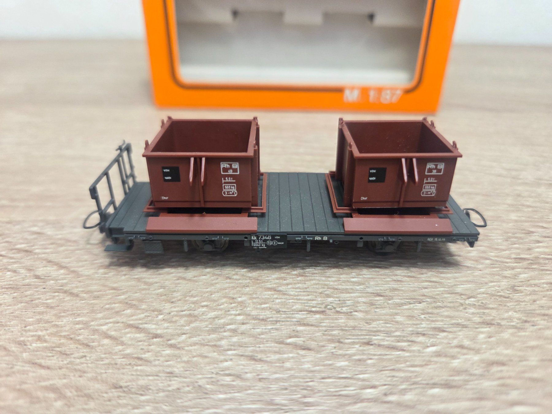 Bemo Modelleisenbahnen: Bemo 2258 Kieskistenwagen RhB H0m – Gebraucht aus St-Aubin-Sauges von Lo_Go 1