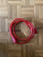 Câble rouge tressé connecteur mâle/femelle