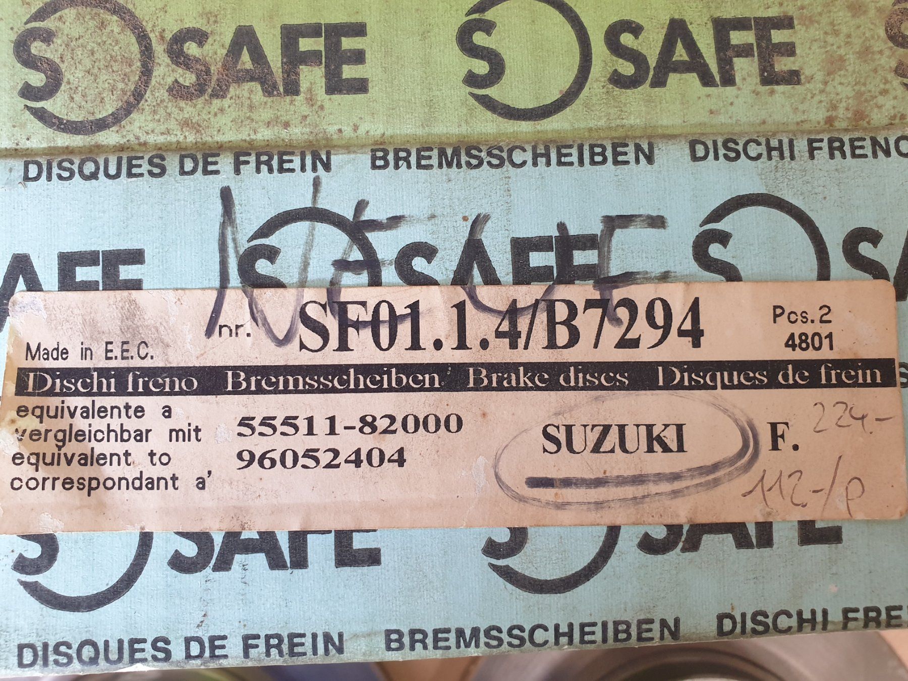 Suzuki Tutti pezzi di ricambio auto: Disque de frein Suzuki – Nuovo (secondo la descrizione) da Combremont-le-Petit venduto da goma4 4