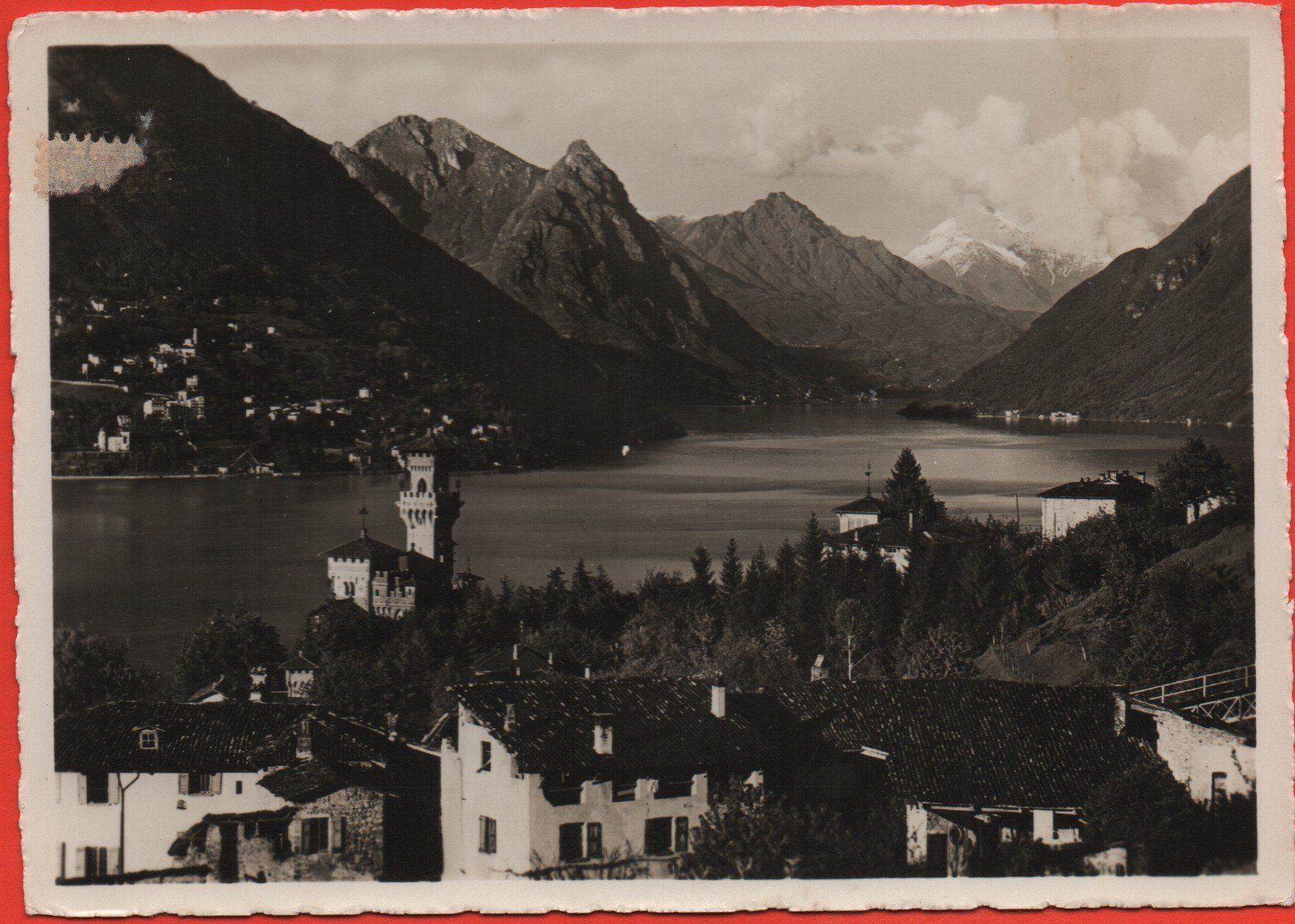 Cartoline postali: LUGANO PARADISO Sfondo di Porlezza – Usato da Jona venduto da philajona