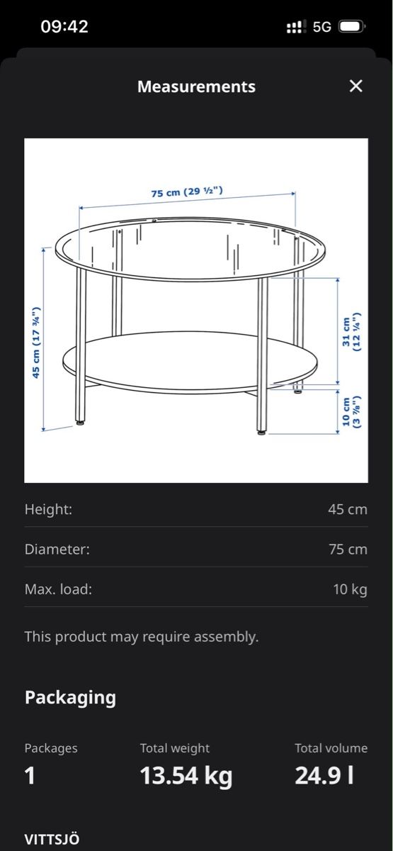 Tische: IKEA VITTSJÖ Tisch – Gebraucht aus Ittigen von KaufKiste. 5