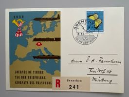 1950 Tag der Breifm. Einges. Karte mit J137