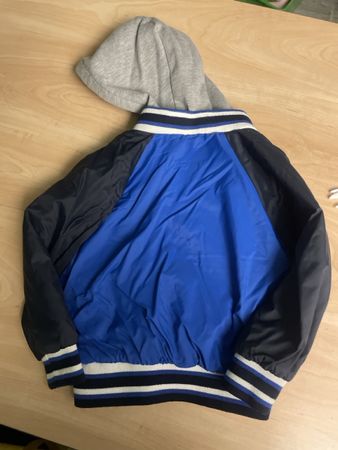 Rebel Übergangs Jacke mit Kapuze blau schwarz Gr.116