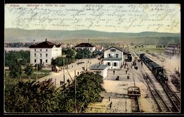 AK Arbon, Bahnhof und Hotel du Lac