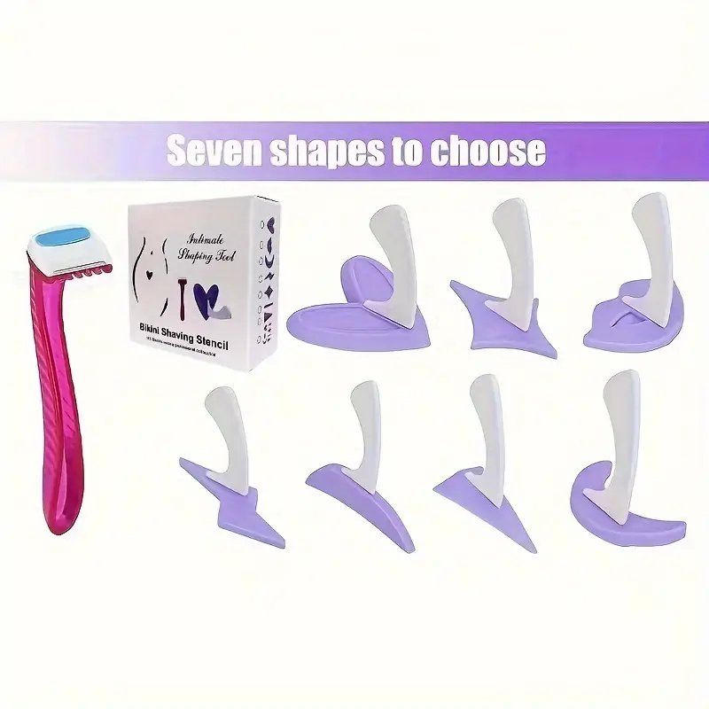 Rasierapparate & Rasierklingen: 7-teilige Rasierschablone mit Bikini-Trimmer-Rasierer – Neu und originalverpackt aus Gümligen von Farrolito 5