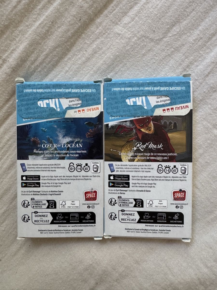 Jeux: 2 jeux de cartes Unlock – D'occasion à Epalinges par mag_2vmv 1