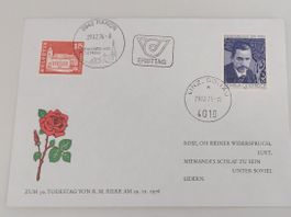 Rarer Ersttagsbrief Reiner Maria Rilke 29.12.76 Top Zustand