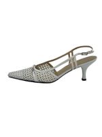 Stuart Weitzman Laser Cut Slingback EU 41.5 Weiß