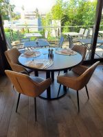 Gastronomietisch rund Ø 120 cm – dunkelbraun, Tisch, Tische