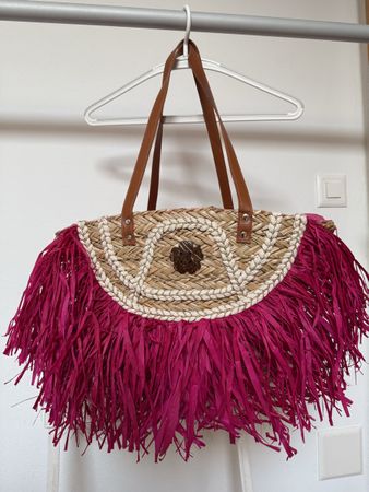 Boho Strohtasche