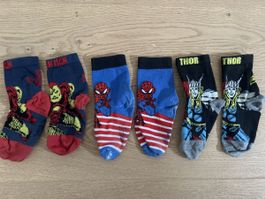 Marvel Superhelden Socken, 3 Paar, Gr 23-26,