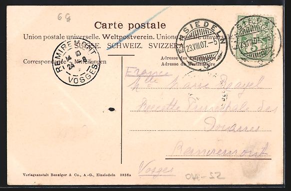Cartoline postali: Einsiedeln, Maria Einsiedeln, Kloster un – Usato da Berlin venduto da bartko-reher 1