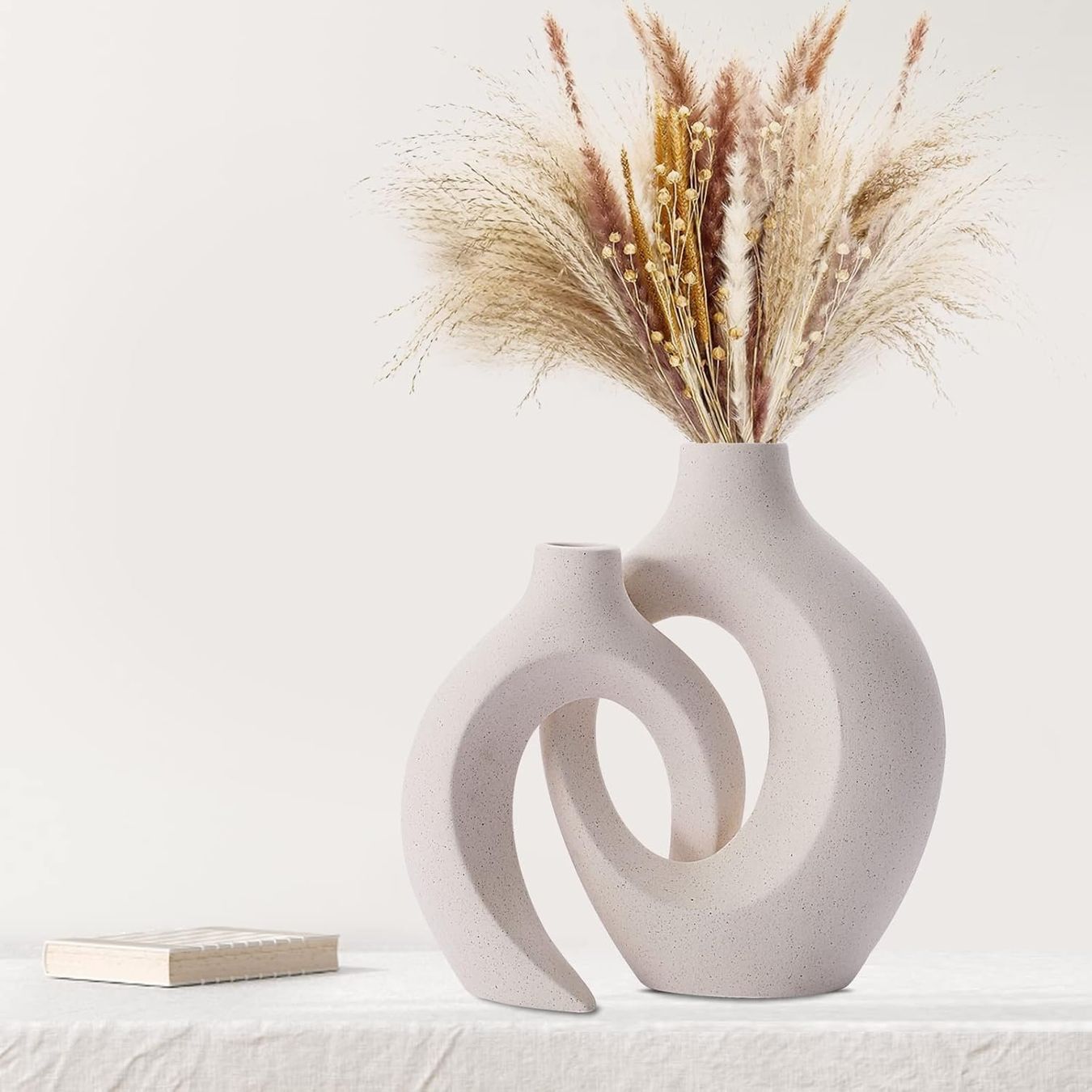 Vasi & Recipienti: Keramik Vase, 2er Set Hohle Beige – Nuovo e nell'imballaggio originale da Gränichen venduto da omniadeals 2