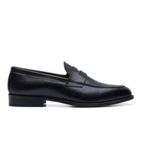 Schwarze Penny-Loafer aus edlem Kalbsleder