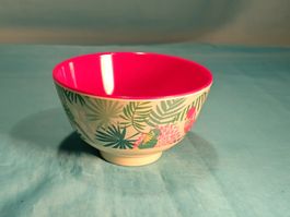 Rice Müslischale, aussen Tropen-Design, innen pink
