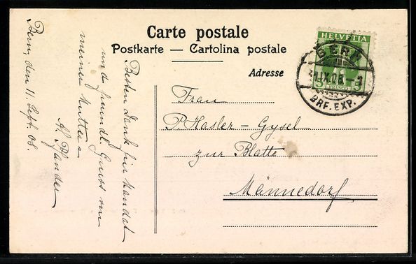 Cartoline postali: AK Bern, Eisenbahn und Kornhausbrücke – Usato da Berlin venduto da bartko-reher 1