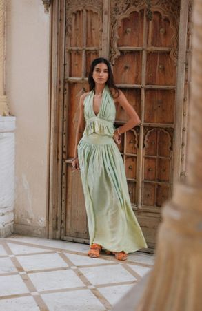 Zazi Vintage Avani Set Gelb S/M / Seide NEU
