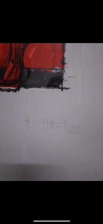 Rudolf Mirer inkl. Bilderrahmen Jahr 1989 Bild 91/200 - GSP 3