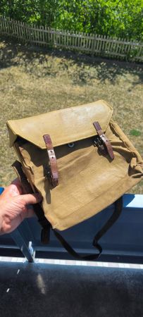 Militärische Vintage-Umhängetasche aus Canvas – alte Militär