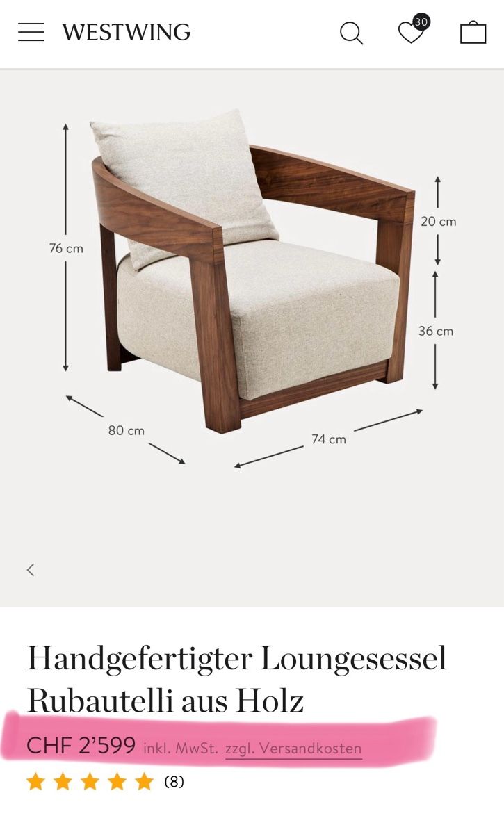Eichholtz Sessel: Marke EICHHOLTZ - Chair Rubautelli – Gebraucht aus Zürich von R1908 3