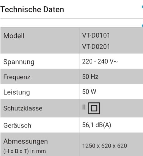 Ventilatoren: Standventilator SwitchON VT-D0201, 50W – Gebraucht aus Frauenfeld von Katrina13 6