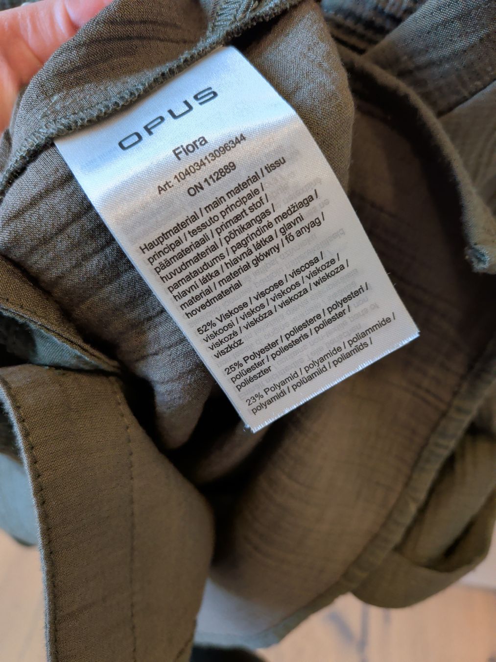 Opus Camicette: Opus Flora Bluse, Khaki, Grösse 38 – Usato da Mörschwil venduto da nemo1975 2