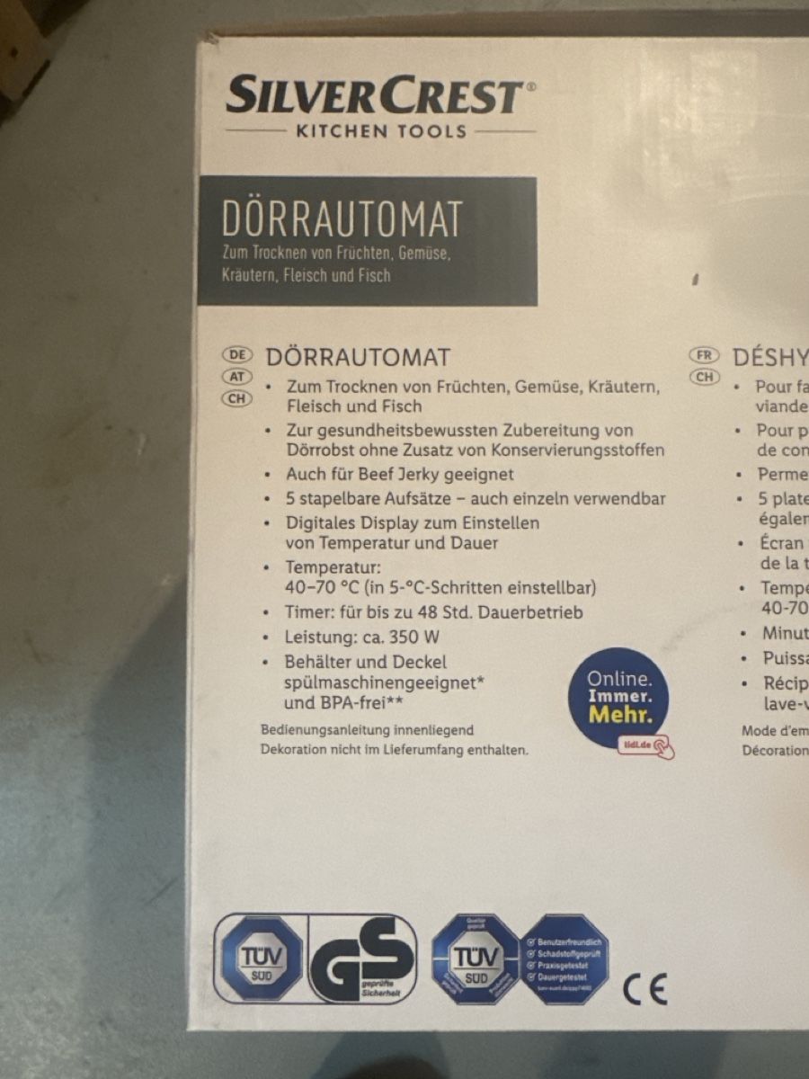 SilverCrest Küchengeräte: SilverCrest Dörrautomat 5 Stapel  – Gebraucht aus Uster von evoluzzer 1