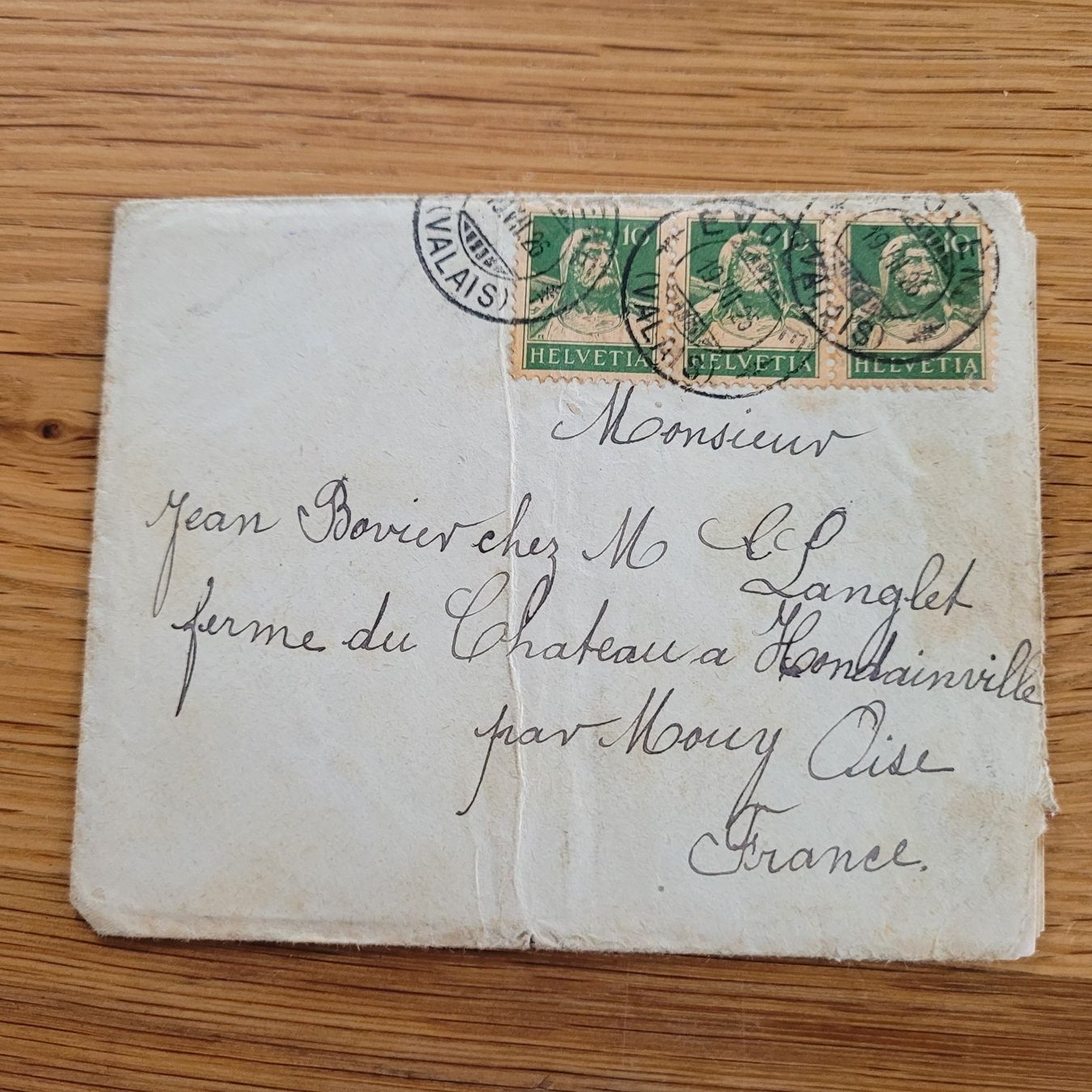 Tutti i francobolli: Dokument Evolène Valais 1926 – Usato da Biel/Bienne venduto da Destockweb