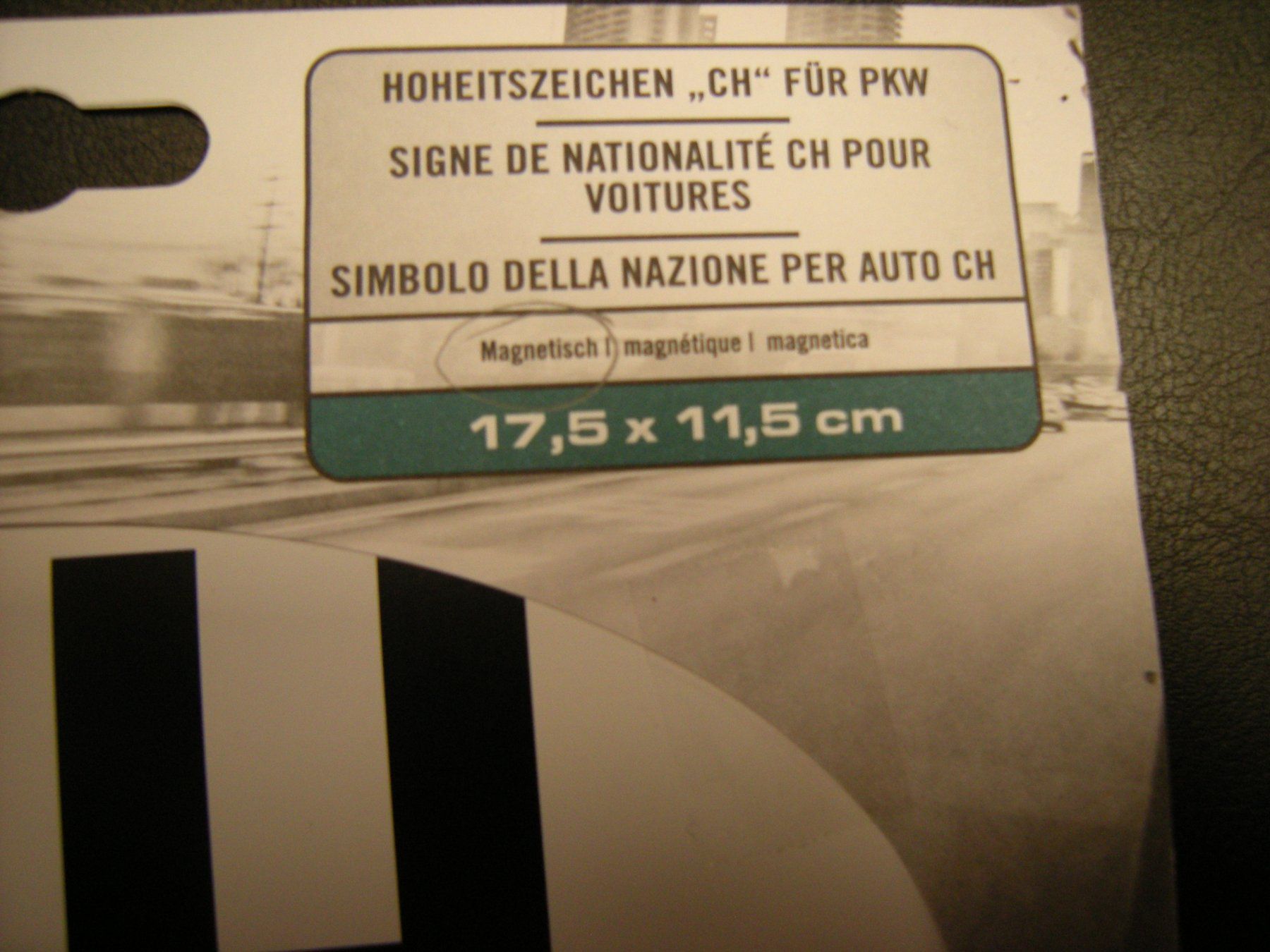 Schilder: Original CH Schild Magnetisch Hoheitszeichen CH – Neu und originalverpackt aus Holziken von Rupe 1