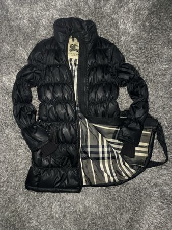 Burberry Black Padded Coat, Size M