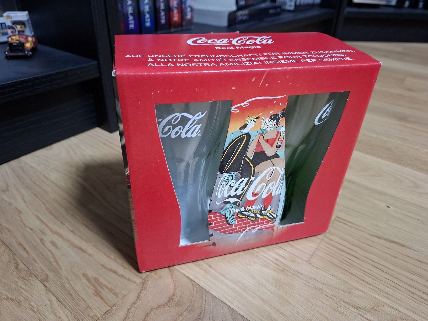 Coca-Cola Bicchieri: Set Coca-Cola Gläser, NEU! – Nuovo e nell'imballaggio originale da Baar venduto da RDNA