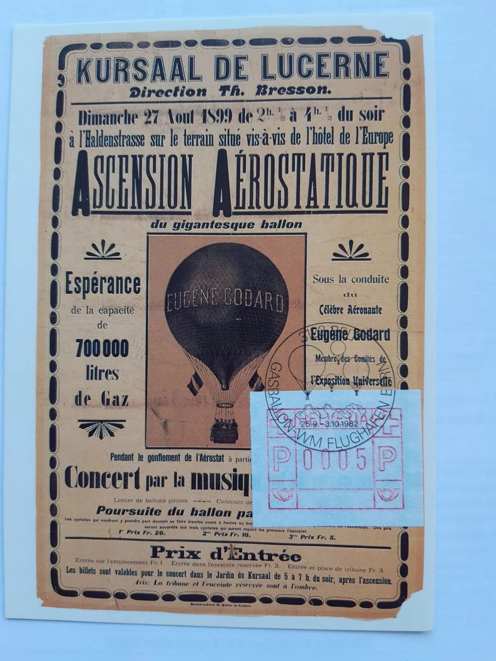 Cartoline postali: Ansichtskarte KURSAAL DE LUCERNE, Werbeplakat 1899 – Nuovo (secondo la descrizione) da Wangs venduto da weisstannen01