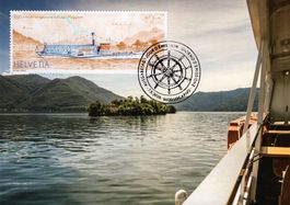 Maximumkarte Schifffahrt Lago Maggiore - Brissago-Inseln