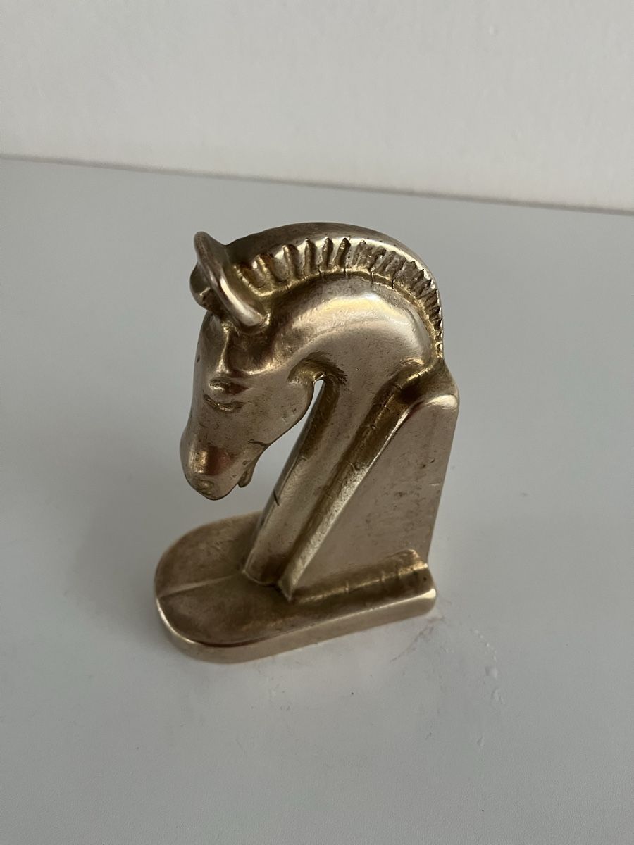 Tutte le decorazioni: Pferdekopf / Buchstütze / Art Deco / Messing – Usato da Wetzikon ZH venduto da seli03 7