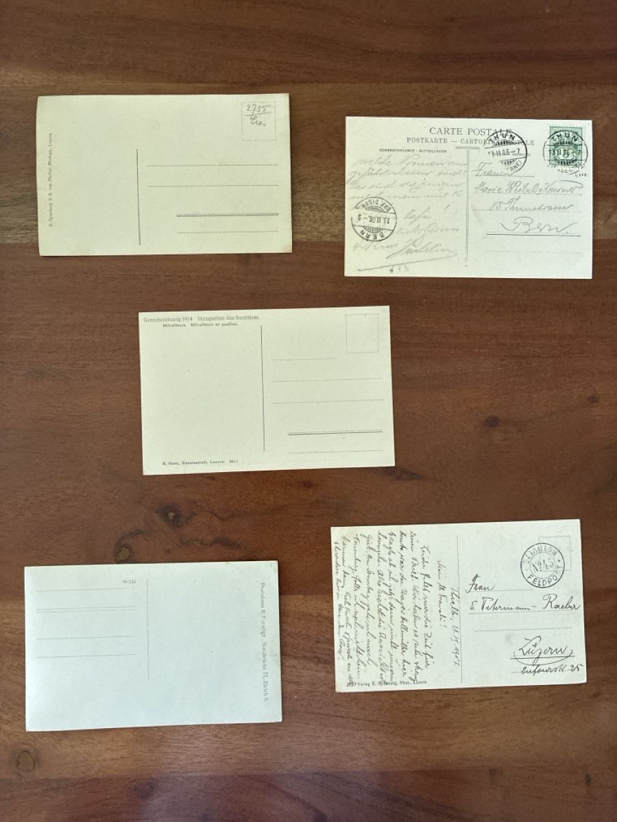 Cartoline postali: 10 Ansichtskarten Schweiz vom Militär 8 – Usato da Oftringen venduto da Cla.vD.74 1