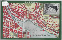 Luzern - Stadtplan - Litho