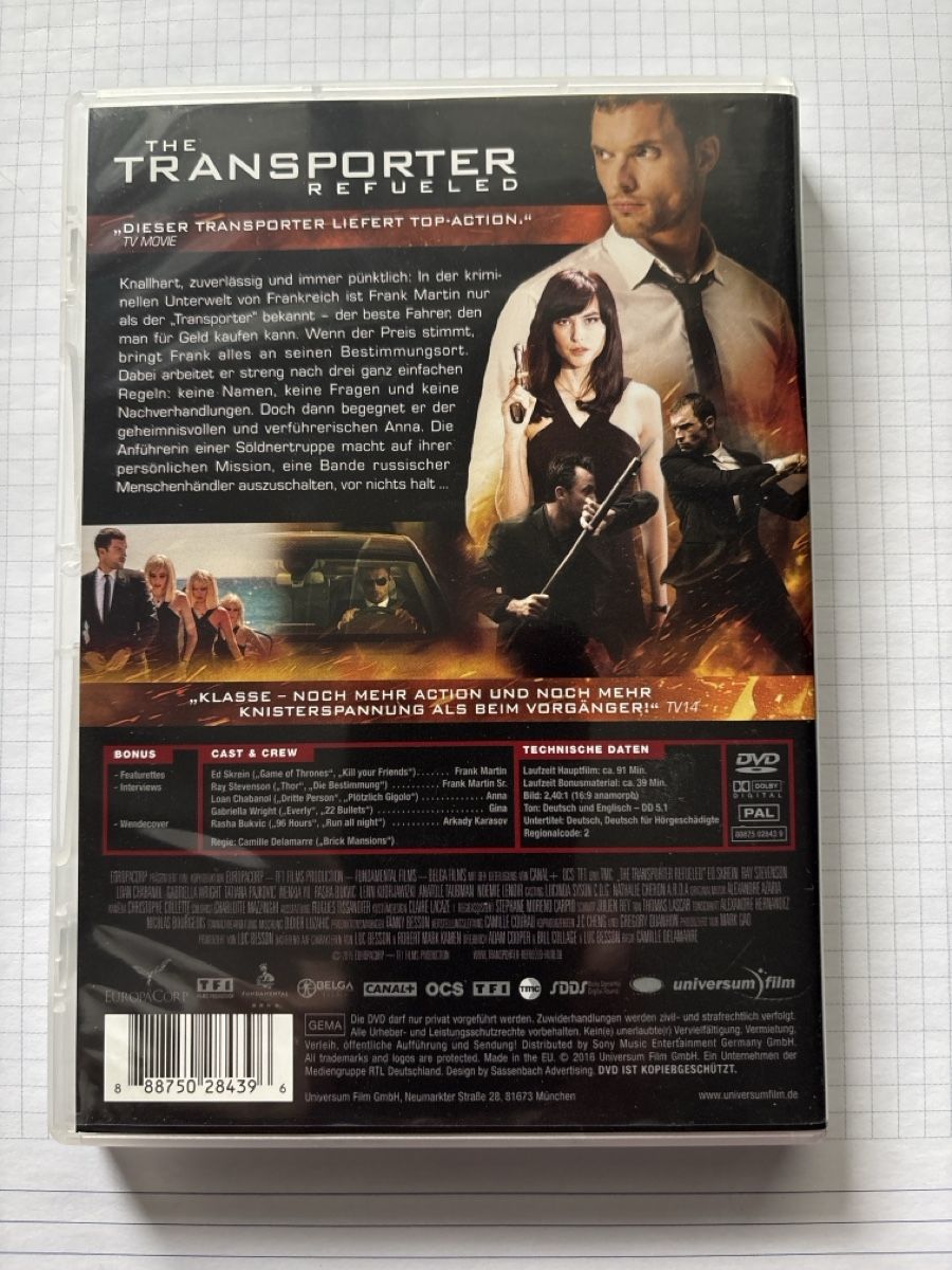 Tutti i DVDs: THE TRANSPORTER REFUELED – Nuovo (secondo la descrizione) da Unterengstringen venduto da hab_dyp5 4